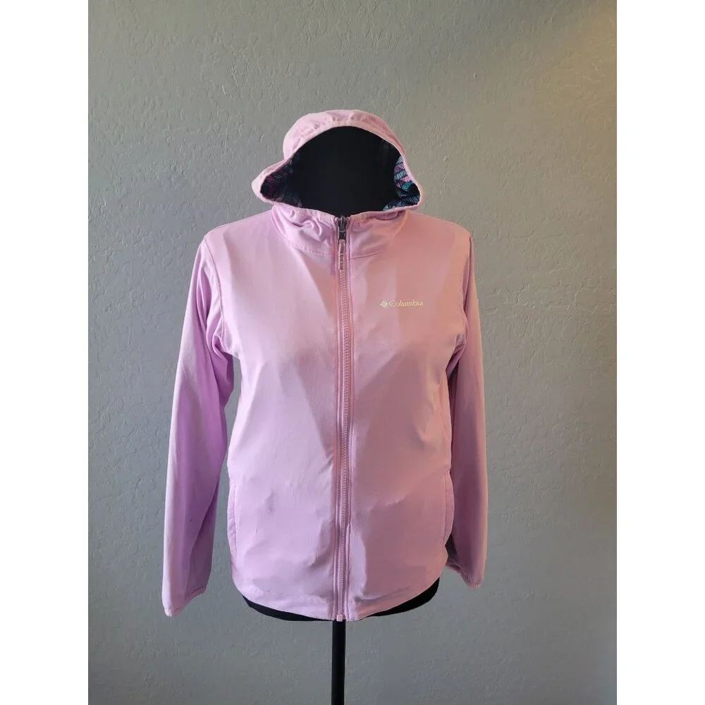 NWOT Columbia Pixel Grabber Reversible Jacket Girl Size M Outer Wear Lightwight - Picture 8 of 12